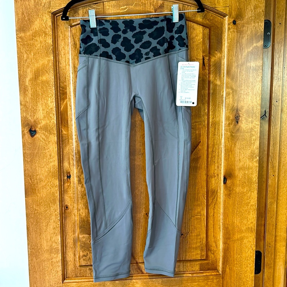 Lululemon Gray “All The Right Places” Cropped Legging